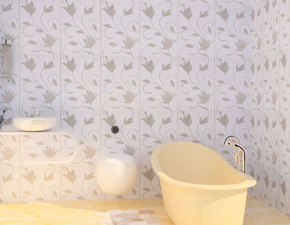 keramik dinding kamar mandi motif bunga